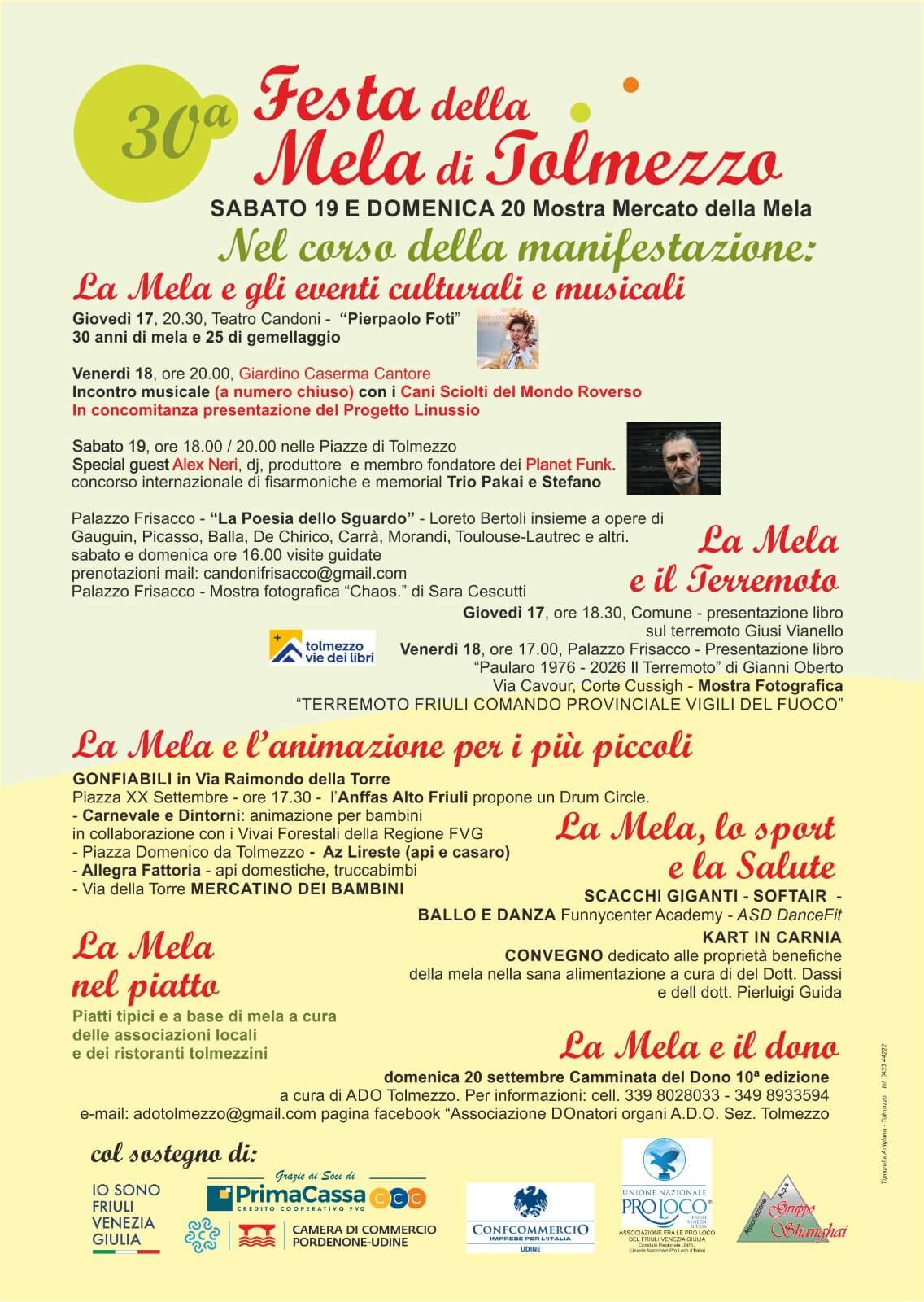 volantino festa della mela 2026 retro con eventi